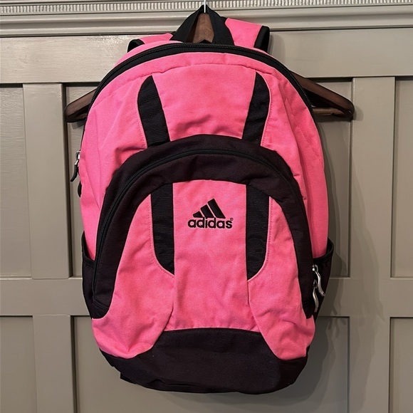 Adidas Backpack Pink & Black Laptop Bag Organizer Pockets - Picture 1 of 7